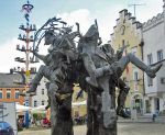 Brunnenfiguren auf dem Marktbrunnen in Cham